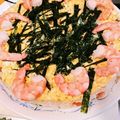 egghead's cooksnap of when they made 子どもも大人も感動♡簡単ちらし寿司ケーキ.