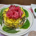 ♡michiyo♡'s cooksnap of when they made お花のケーキすし.