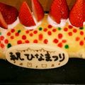 クックHPJDDU☆'s cooksnap of when they made ひな祭り☆HMで簡単☆デコロール☆ケーキ.