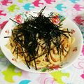 手抜き料理A's cooksnap of when they made 混ぜるだけ! ふりかけちりめん山椒パスタ.