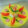 ru〜's cooksnap of when they made ひな祭り♡三色寿司ケーキ♡.