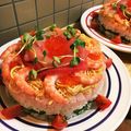 miiiko♡'s cooksnap of when they made ひな祭り♡ひし餅風ちらし寿司ケーキ.