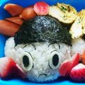 ozushi's cooksnap of when they made ドラゴンボール☆チャオズのキャラ弁.