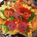 10nmam's cooksnap of when they made お祝いに！星の形のちらし寿司ケーキ.