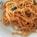 まゆたまごママ's cooksnap of when they made 高野豆腐が蟹に変身？！トマトソースパスタ.