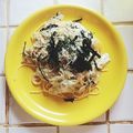 あーりな's cooksnap of when they made 絶品☆しらすと海苔のクリームパスタ.