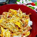 赤きんぎょ16's cooksnap of when they made もやし卵ベーコン炒め まな板いらず.