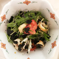 よっちゃんせっちゃん's cooksnap of when they made 水菜と竹輪とトマトの和サラダ♪.