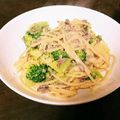 るぱん3世's cooksnap of when they made ブロッコリーとひき肉の豆乳クリームパスタ.