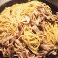 ととてひま74☆'s cooksnap of when they made ガーリックきのこのクリームパスタ.