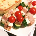 りん＊りん＊'s cooksnap of when they made ひな祭りに！菱餅色の三色ピンチョス２種類.