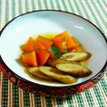 SP♪'s cooksnap of when they made かぼちゃとゴボウの煮物.