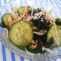 キャシーキャサリン's cooksnap of when they made カニカマ入った☆わかめときゅうりの酢の物.