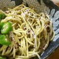 低カロ探検隊's cooksnap of when they made ゆかりとごまのスパゲティ.