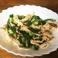 しょーちゃん♡810's cooksnap of when they made 鶏胸肉とオクラのマスポン和え.