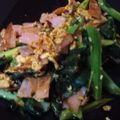 大森ヨーグルト's cooksnap of when they made ブロッコリーの葉とハムの中華炒め.