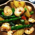 ころ平's cooksnap of when they made エビとアスパラ、じゃが芋のＧＢＳ炒め.