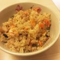 クックV54QA4☆'s cooksnap of when they made ☆お刺身リメイク♪きのこの炊き込みご飯☆.