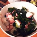 hogesora's cooksnap of when they made ﾀｺとｵｸﾗの酢の物.