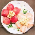 bsmiled123's cooksnap of when they made 簡単☆カラフルお花の手毬寿司.