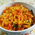 ゆこPIN's cooksnap of when they made 大人気！沢庵と人参と大葉のごま和え.