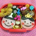 いちごクリームパン's cooksnap of when they made ひな祭りキャラ弁♪お雛様おにぎり.