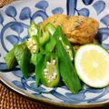 HAPPYジャッキー's cooksnap of when they made がんもとオクラの生姜醤油和え.