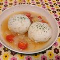 にゃにゃ☆☆☆'s cooksnap of when they made カフェ風☆余りごはんで食べるスープ.