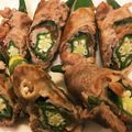 bowwow's cooksnap of when they made 簡単オクラとアスパラの豚シソチーズ巻き.