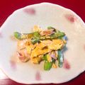 yesmama's cooksnap of when they made シンプルに♪絹さやとベーコンの卵とじ.