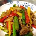 jun_rihua's cooksnap of when they made 豚肉とアスパラの彩りオイバター炒め.