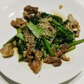 ハニイとムサシ's cooksnap of when they made 小松菜と豚こま肉の炒め物.