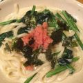 みーくー☆'s cooksnap of when they made ほうれん草と明太豆乳クリームうどん.