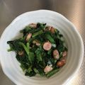 のりのりゆー☆'s cooksnap of when they made ほうれん草とウインナーのソテー チーズ入.