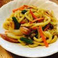 月見なっとう's cooksnap of when they made カレーマヨの焼きうどん.