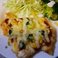 main73's cooksnap of when they made 鶏胸肉が生地になったー!!!糖質オフピザ.