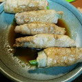 fooyong's cooksnap of when they made 生姜焼き風。いんげん人参の豚ロース巻き。.
