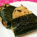 みにす's cooksnap of when they made 炊き込みご飯のおにぎり『天かす＋大葉』.