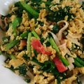 rukiruna's cooksnap of when they made かにかま入り☆ニラの卵とじ.