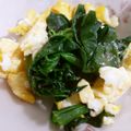 ぶどうなすび's cooksnap of when they made ちぢみほうれん草と卵のビタミンカラー炒め.
