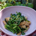 もりあん農園's cooksnap of when they made 大根葉と油揚げのゴママヨあえ.