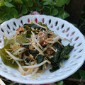 もりあん農園's cooksnap of when they made モヤシとワカメの卵炒め.