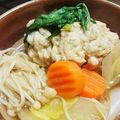 くろくろにゃんにゃこ's cooksnap of when they made 昆布のお出汁と鶏のつみれのあったかお鍋♡.