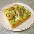 ＠迷子＠'s cooksnap of when they made とろけるチーズのツナキャベツトースト.