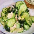 nachichoco's cooksnap of when they made 酸っぱくない胡瓜とワカメとツナの酢の物.