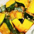Macaw's cooksnap of when they made 我が家の常備菜♪かぼちゃのネギ炒め.