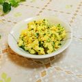 旦那は皿洗い's cooksnap of when they made ネギチーズでスクランブルエッグ～ゥ♪.