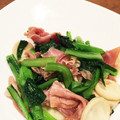ちゅんたズまま's cooksnap of when they made 小松菜と生ハムのガーリック炒め.