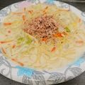 もぐ・ω・くま's cooksnap of when they made シーチキンと白菜のミルクパスタ.