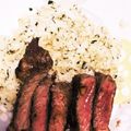 mittss's cooksnap of when they made 元ハンバーグ職人！肉に溺れたステーキ丼！.